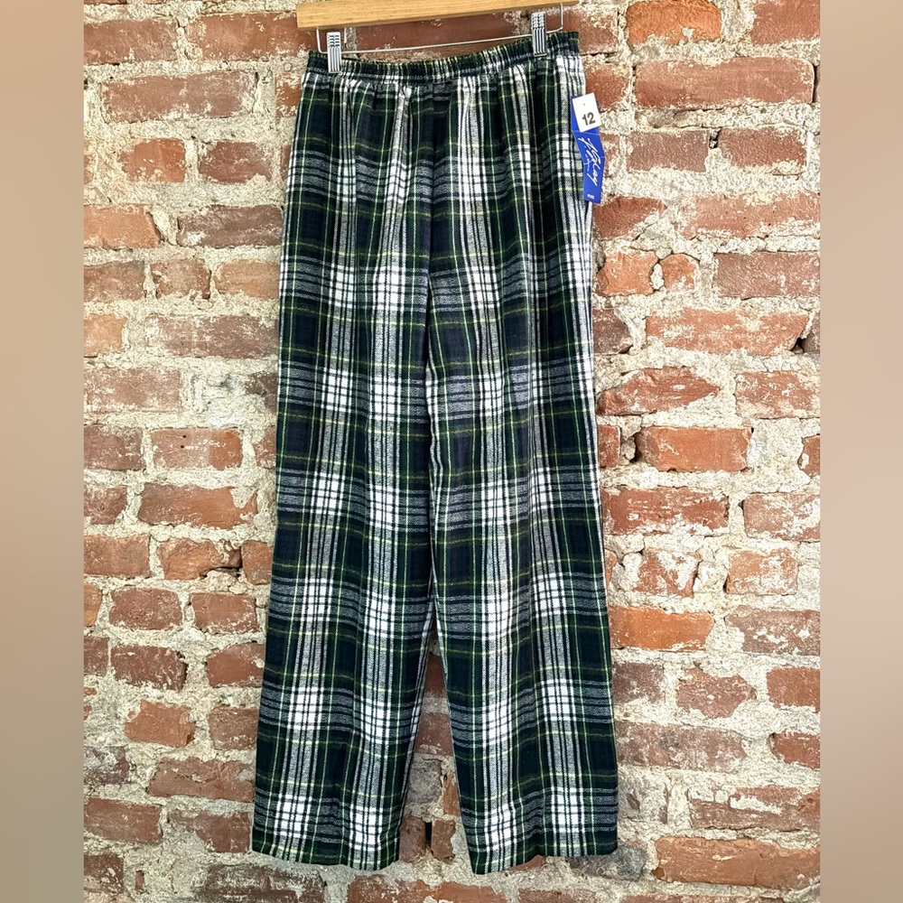 Vintage Tartan Plaid Wool Blend Trousers NWT Deadstock